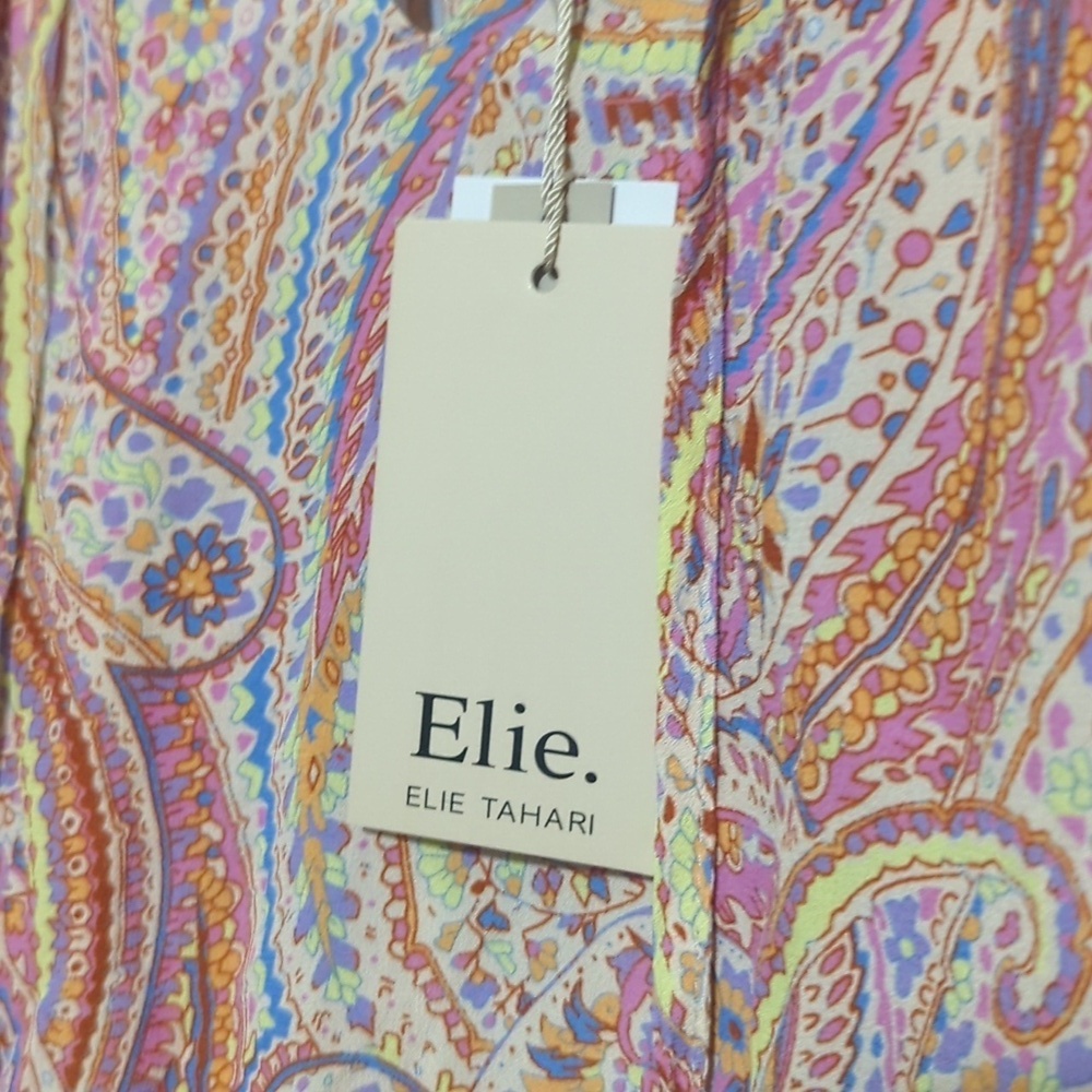 Elie TAHARI Paisley Boho Blouse - Picture 5 of 6